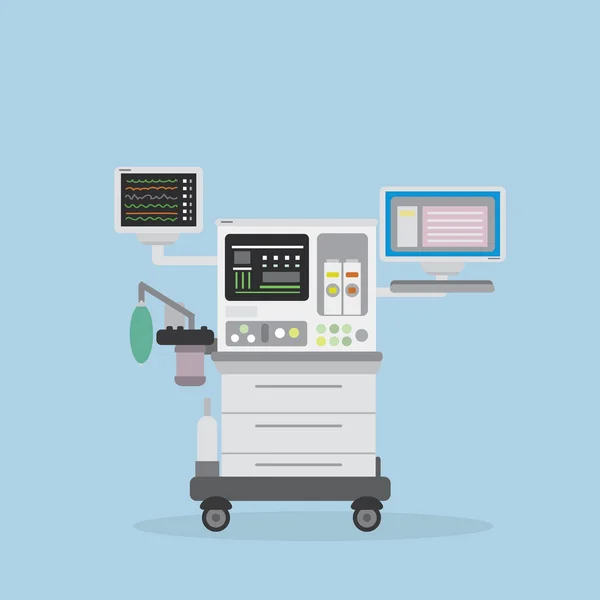 Intensive Care Unit Medisch Object Platte Vectorillustratie — Stockvector