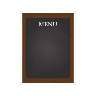 Boş menü şablonu, beyaz arkaplanda izole edilmiş, düz vektör resimleme