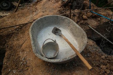 Şantiye - çimento tank