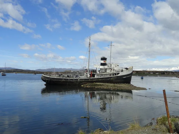 阿根廷乌斯怀亚的沉船事件 — 图库照片