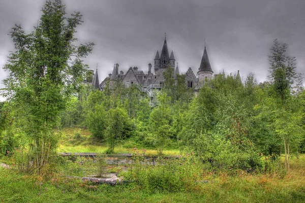 Castillo Abandonado Bélgica Celles Castillo Miranda Castillo Ruidoso — Foto de Stock