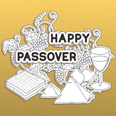 Mutlu Hamursuz Bayramı. Tebrik kartı