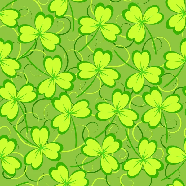 Clover leaves seamless pattern — Stock Vector