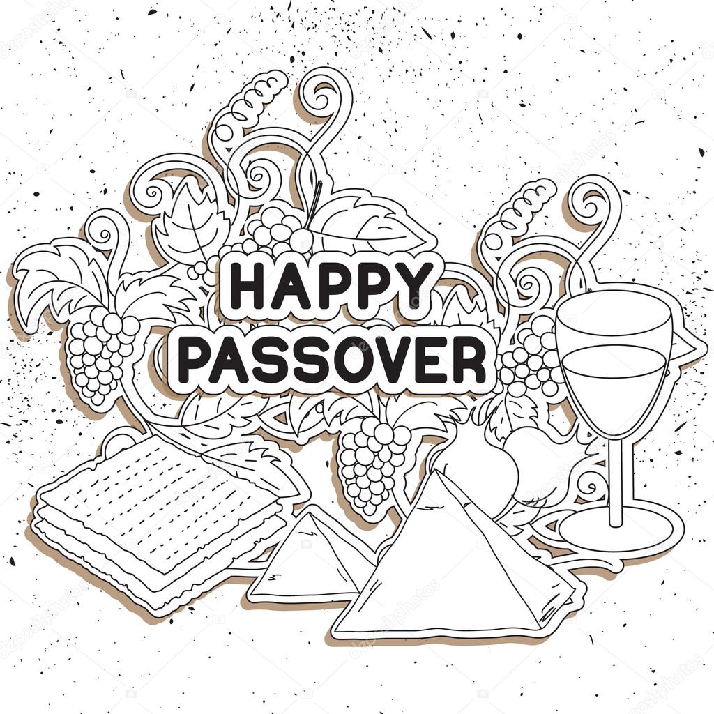 Happy Passover. Greeting card