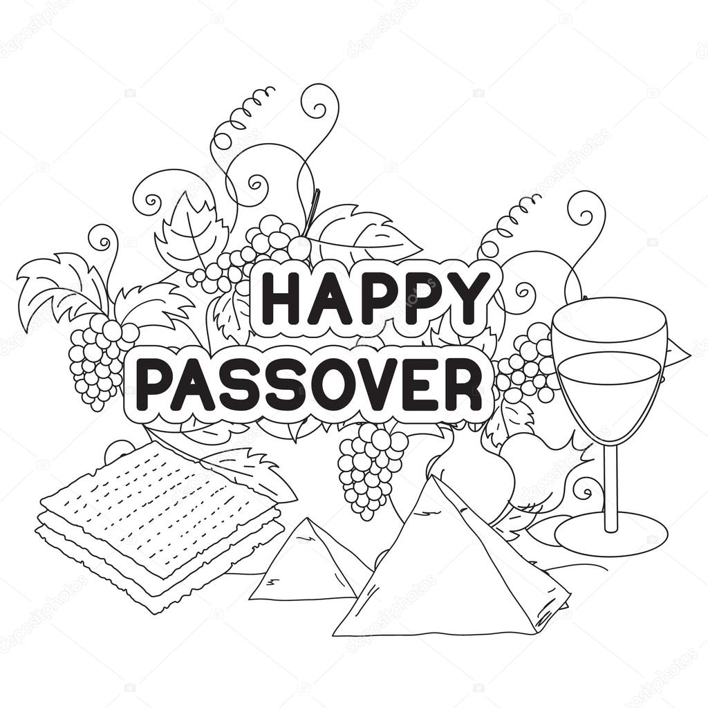 Happy Passover. Greeting card