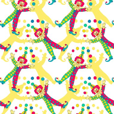 Palyaçolar Dikişsiz desen arka plan