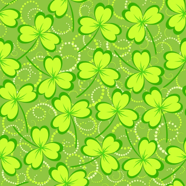 Clover leaves seamless pattern — Stock Vector