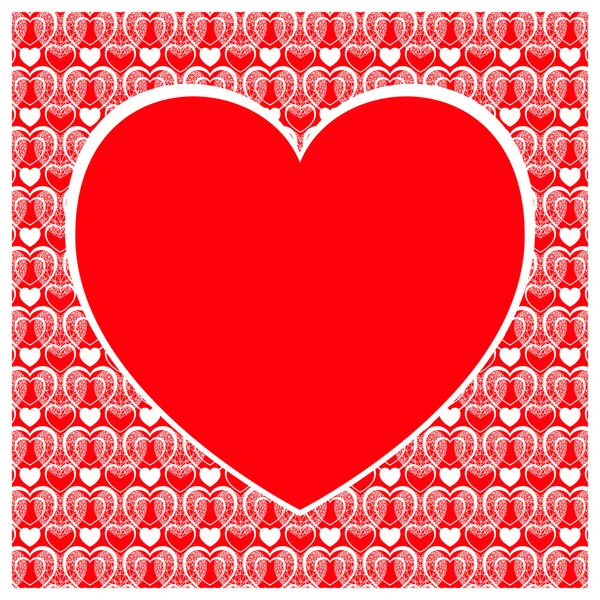Valentýnské přání se srdcem — Stockový vektor