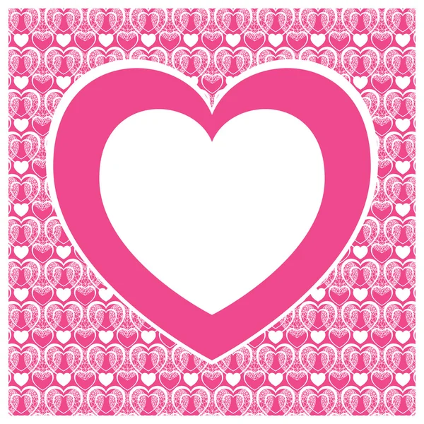 Valentijnskaart met hart — Stockvector