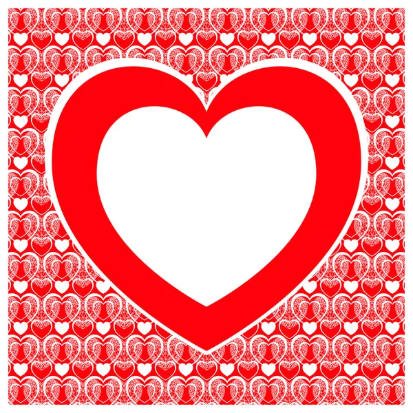 Cartão de dia de Valentim com coração — Vetor de Stock