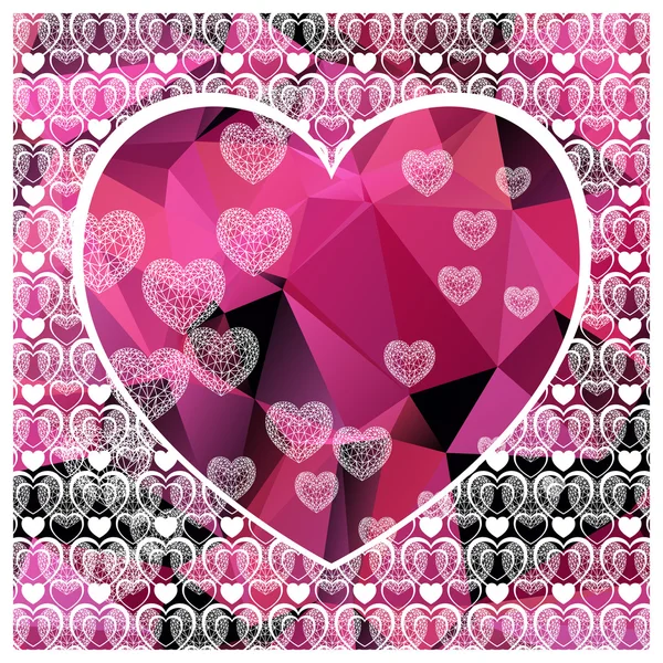 Valentines day background with hearts — Stock Vector