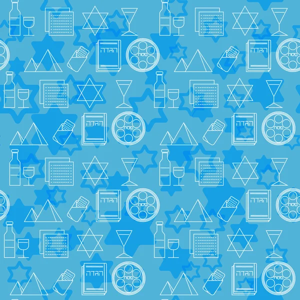 Passover seamless pattern background — Stock Vector