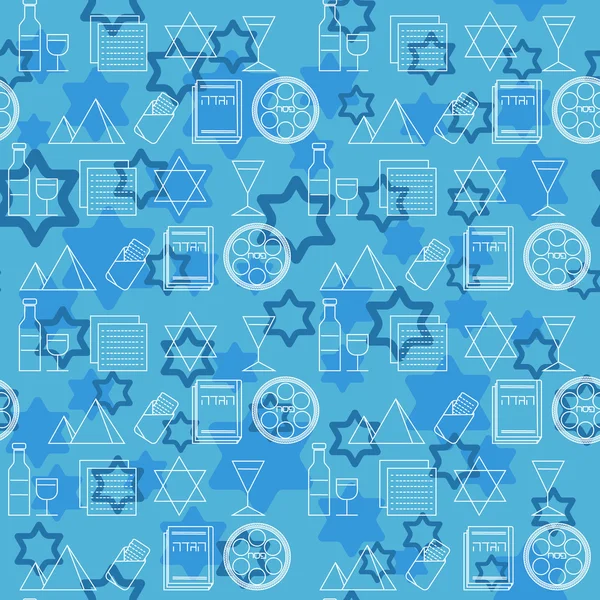 Passover seamless pattern background — Stock Vector