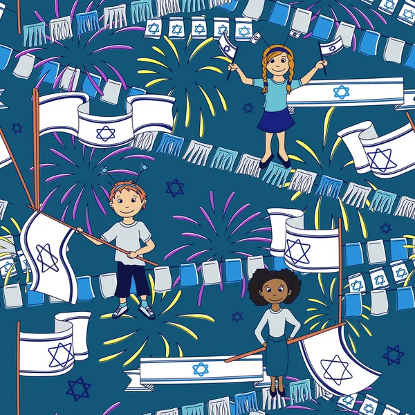 이스라엘 독립 기념일 배경 — 스톡 벡터