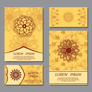 Vektör tasarım şablonları ile mandala.