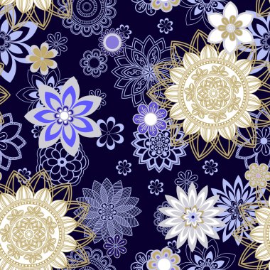 Mandala süsleme seamless modeli