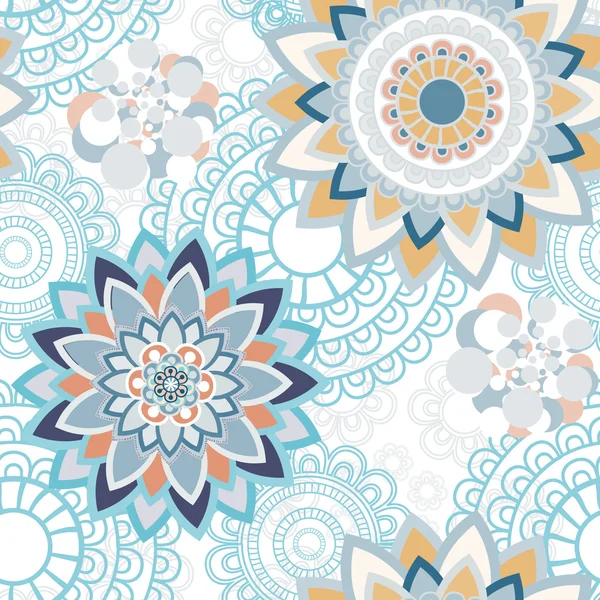 Ornamento mandala patrón sin costura — Vector de stock