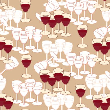 Şarap kadehi ile Seamless Modeli.