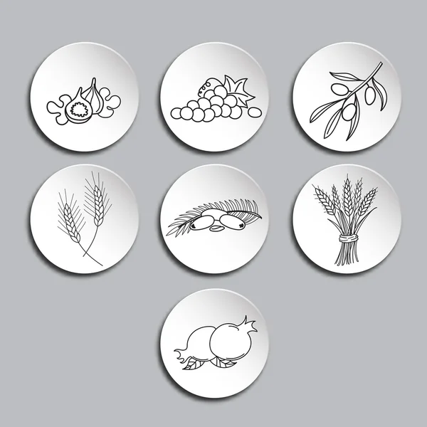 Yedi tür Icons set