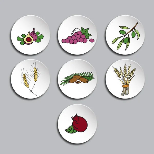 Set di icone di sette specie — Vettoriale Stock