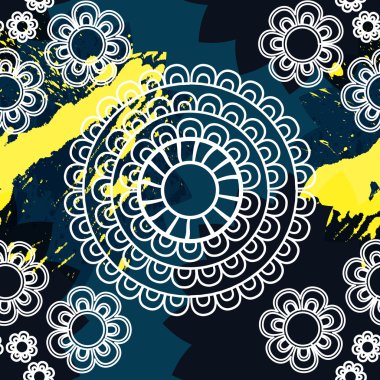 Mandala süsleme seamless modeli