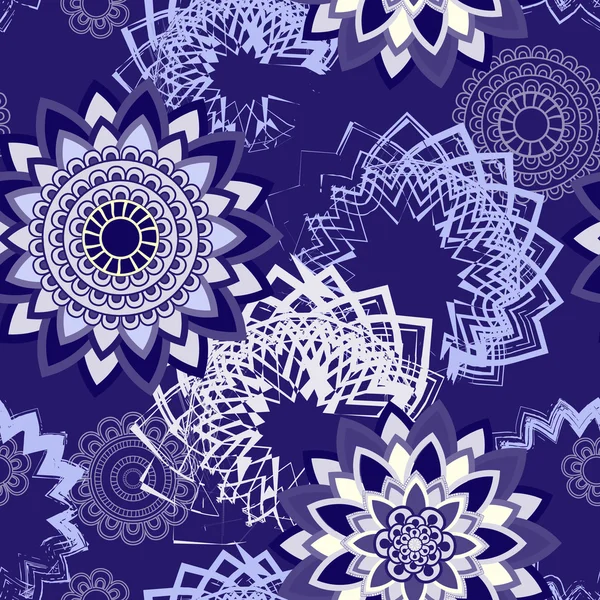 Ornamento mandala patrón sin costura — Vector de stock