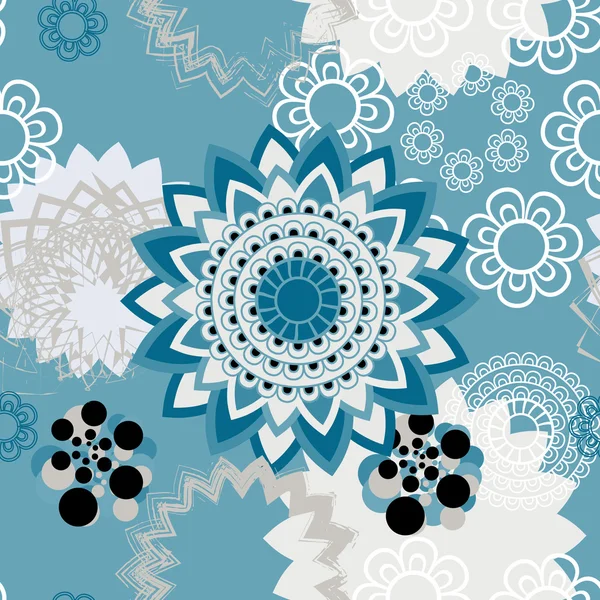 Ornamento mandala patrón sin costura — Vector de stock