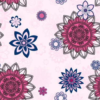 Mandala süsleme seamless modeli