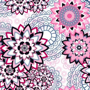 Mandala süsleme seamless modeli