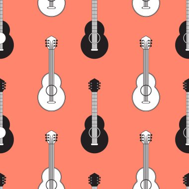 Klasik akustik gitar seamless modeli