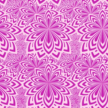 Çiçek psychedelic seamless modeli.