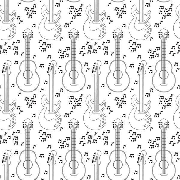 Instrumentos musicales patrón sin costura — Archivo Imágenes Vectoriales
