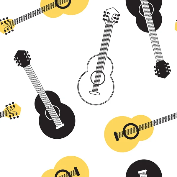Klasyczna gitara akustyczna wzór — Wektor stockowy