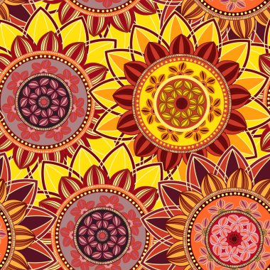 Mandala süsleme seamless modeli