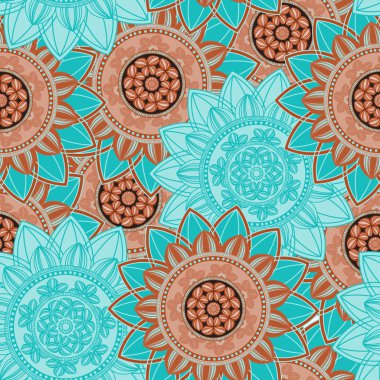 Mandala süsleme seamless modeli