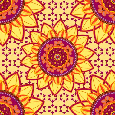 Mandala süsleme seamless modeli
