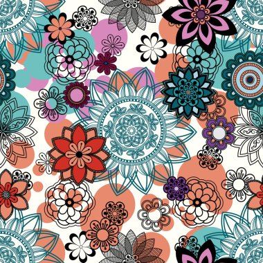 Mandala süsleme seamless modeli