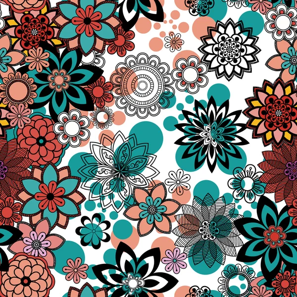 Mandala ornement motif sans couture — Image vectorielle