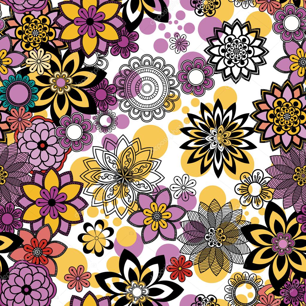 Mandala ornament seamless pattern