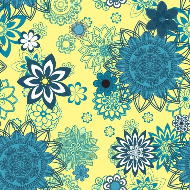 Mandala süsleme seamless modeli