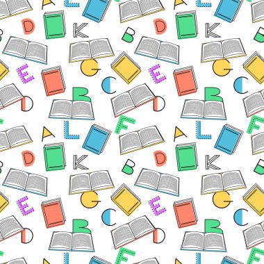 Dikişsiz desen alfabe arka plan