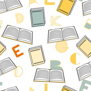 Dikişsiz desen alfabe arka plan