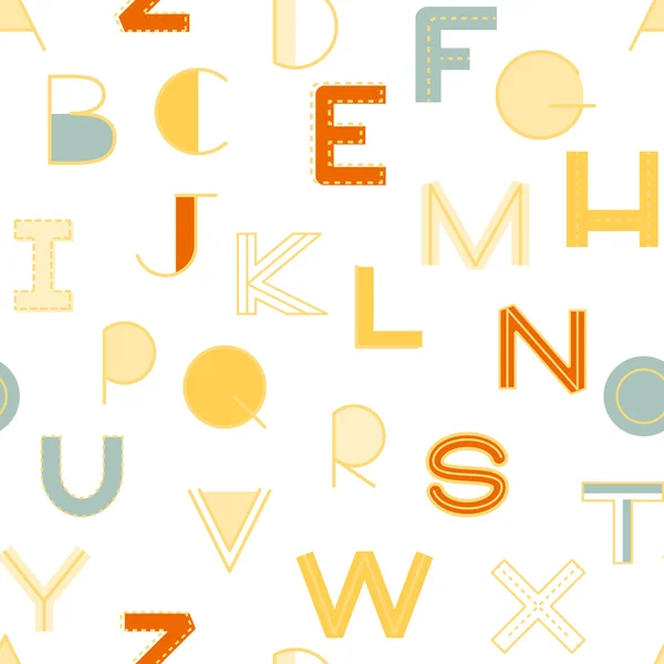 Modèle sans couture fond de l'alphabet — Image vectorielle