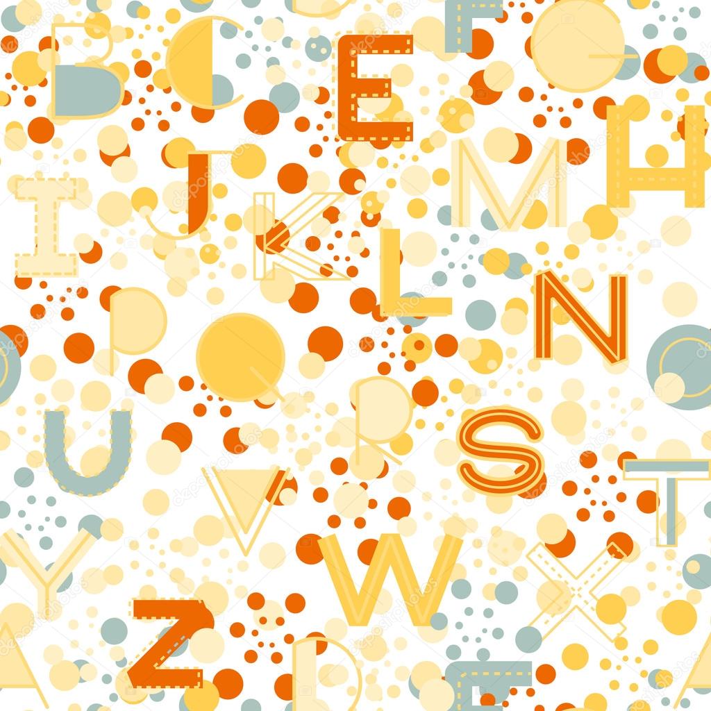 Seamless pattern alphabet background Stock Vector Image by ©elinorka  #119579274