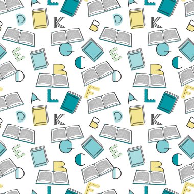 Dikişsiz desen alfabe arka plan