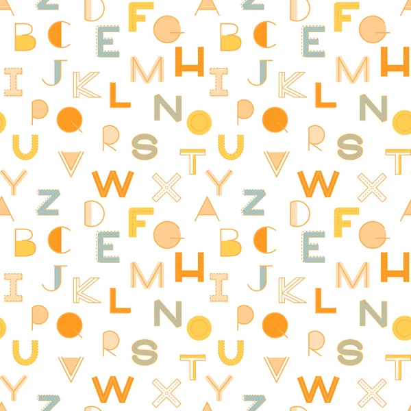 Modèle sans couture fond de l'alphabet — Image vectorielle