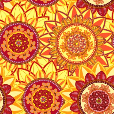 Mandala süsleme seamless modeli