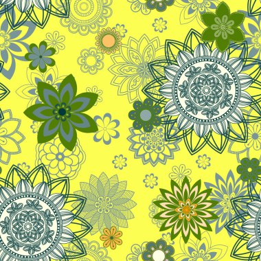 Mandala süsleme seamless modeli