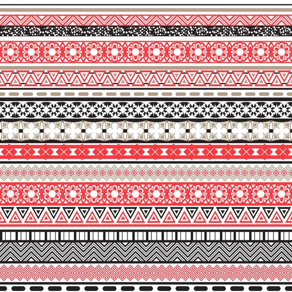 Stamm nahtlose Muster. abstrakter Hintergrund mit ethnischen Ornamenten. — Stockvektor