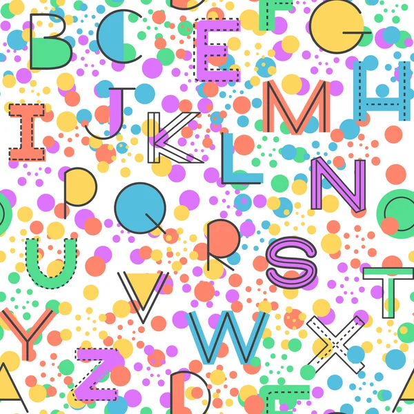 Modèle sans couture fond de l'alphabet — Image vectorielle